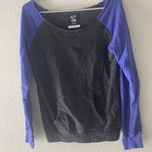 Fox off the shoulder knit sweater